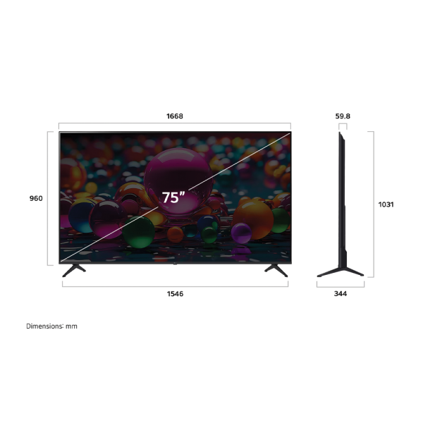 LG 75" UA84 4K UHD AI TV 75UA8450PSA​​​​​​​ | Smart HDR10 Pro - Image 2