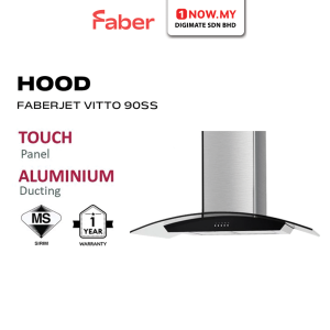 FABER 1000m3/h Designer Hood With Sensor Control Faberjet Zitto 90SS