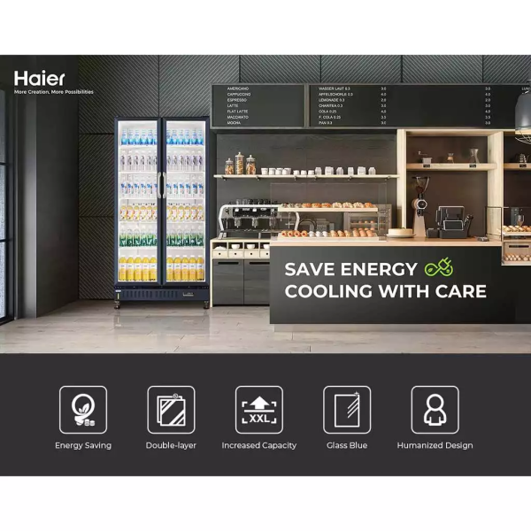 HAIER 865L 2-Door Display Chiller Showcase SC-865E | Energy Saving (Pre Order) - Image 3