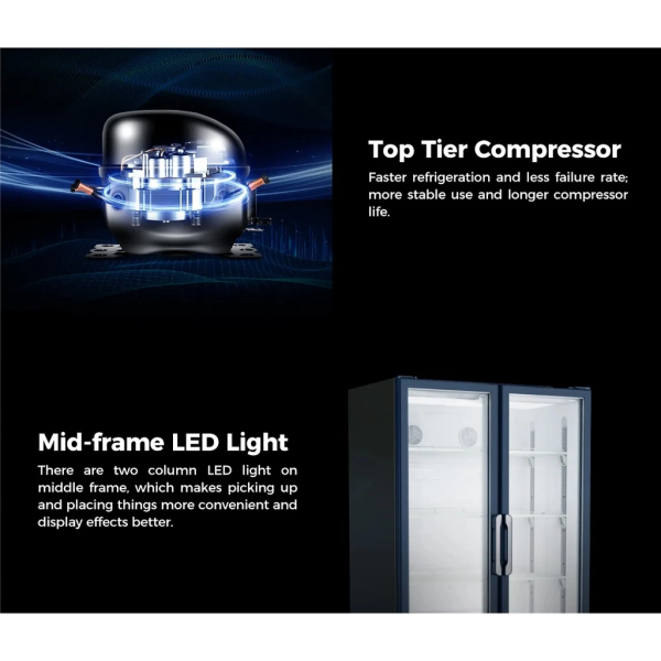 HAIER 865L 2-Door Display Chiller Showcase SC-865E | Energy Saving (Pre Order) - Image 8