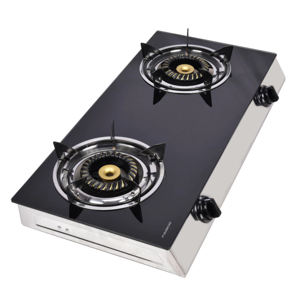 FABER 2 Burners Gas Stove FS GL2120 | Tempered Glass Top Stainless Steel Base - Image 4