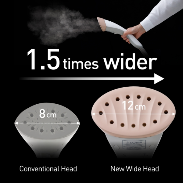 PANASONIC Garment Steamer NI-GSG060WSK | Wide Steam Head Quick Wrinkle Removal - Image 3
