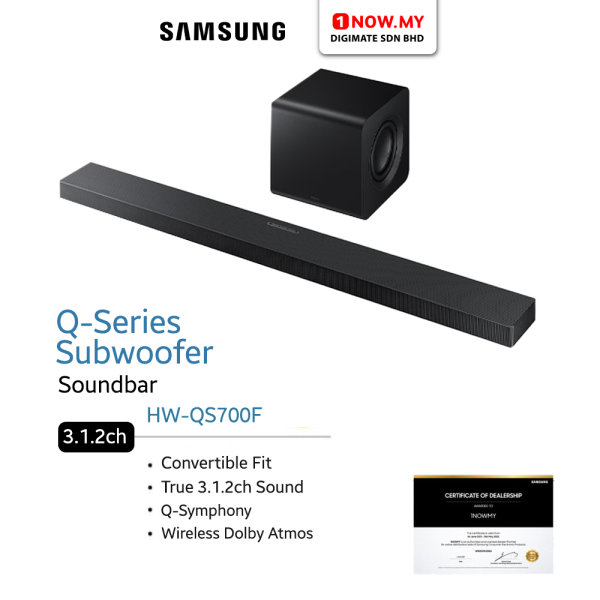 SAMSUNG 3.1.2ch Q-series Soundbar with Subwoofer HW-QS700F