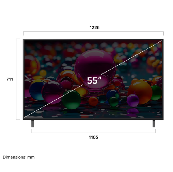 LG 55" UA84 4K UHD AI TV 55UA8450PSA | Smart HDR10 Pro - Image 2