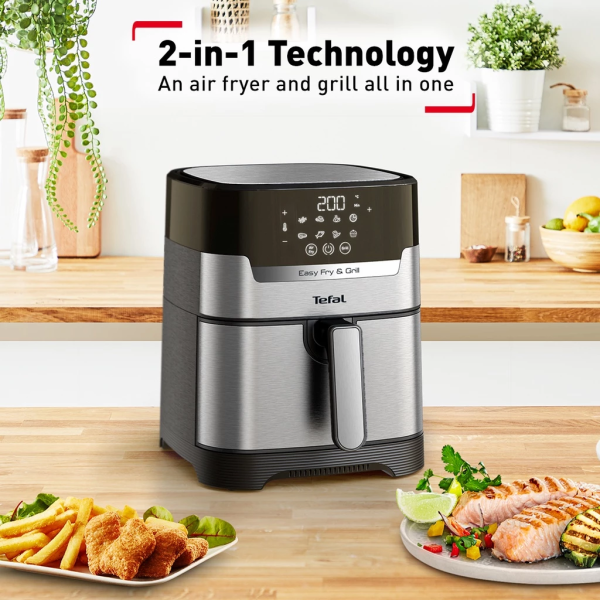 TEFAL 4.2L 2-in-1 Easy Fry & Grill Digital Air Fryer EY505D27 - Image 2
