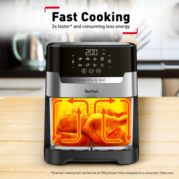 TEFAL 4.2L 2-in-1 Easy Fry & Grill Digital Air Fryer EY505D27 - Image 4