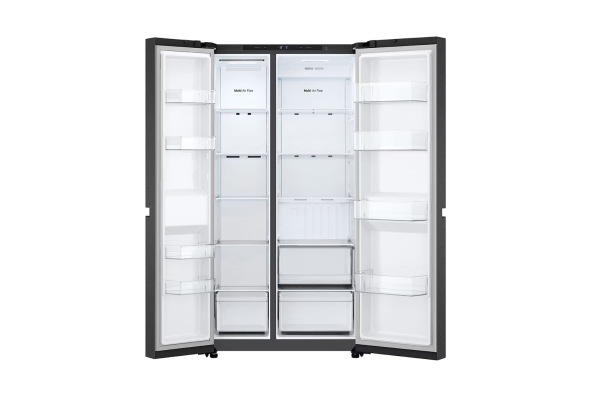 LG 655L Inverter Side by Side Fridge GC-B257KQJW | Essence Matte Black - Image 2