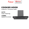 FABER 1400m3/h Designer Hood Faberjet Topherra 90BK