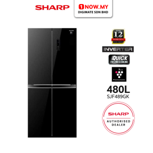 SHARP 480L Avance Inverter Side-By-Side Refrigerator SJF489GK