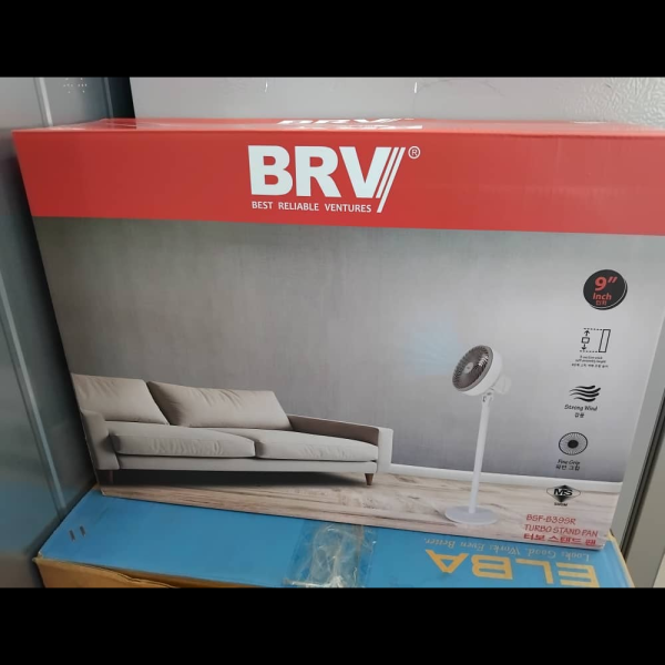 BRV 9" Turbo Stand Fan BSF-B39SR | Strong Wind Fine Grip - Image 7