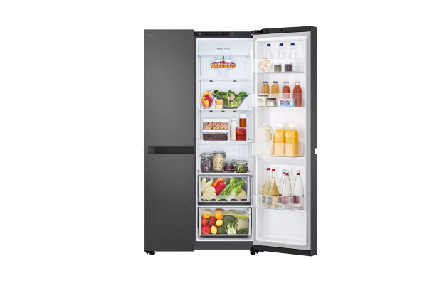 LG 655L Inverter Side by Side Fridge GC-B257KQJW | Essence Matte Black - Image 4