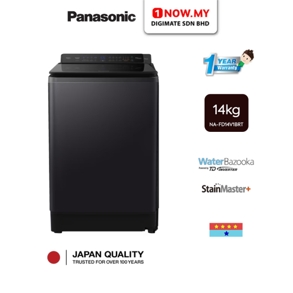 PANASONIC 14kg Inverter Top Load Washer NA-FD14V1BRT | 4 Star Energy Efficient