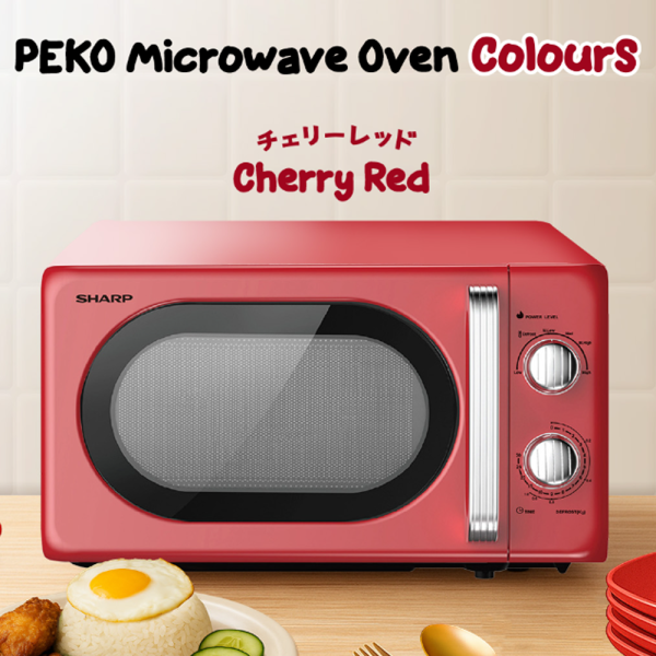 SHARP 20L Microwave Oven Peko R220EFRDMA (Red) | 3 Star Energy Efficient - Image 4