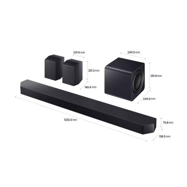 SAMSUNG 11.1.4ch Q-series Soundbar Subwoofer & Rear Speaker HW-Q990F - Image 2