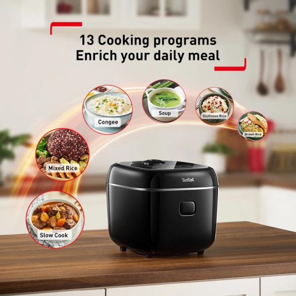 TEFAL 1.8L Rice Cooker Delirice Max Fuzzy Logic RK7778 - Image 2