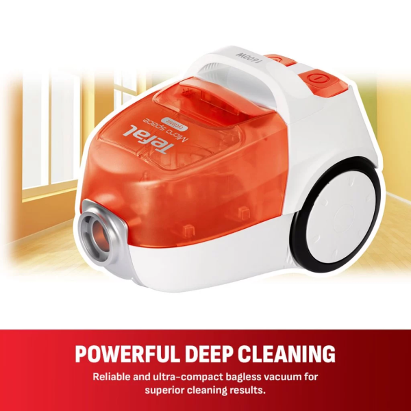 TEFAL Micro Space Cyclonic Vacuum Cleaner Bagless Canister TW3233 | Powerful Ultra-Easy Use - Image 3