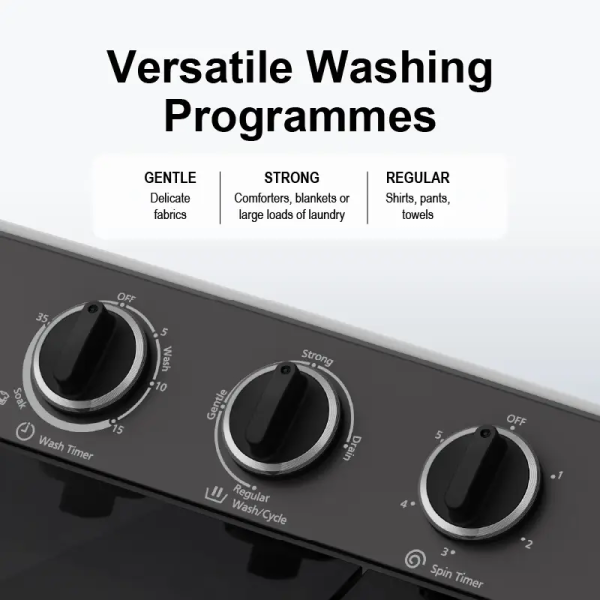 PANASONIC 8.5/5kg Semi Auto Twin Tub Washer NA-W85XG2BMY - Image 4
