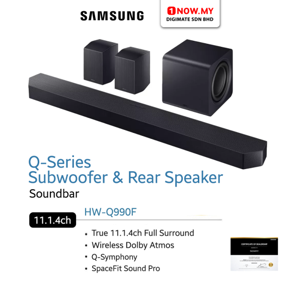 SAMSUNG 11.1.4ch Q-series Soundbar Subwoofer & Rear Speaker HW-Q990F