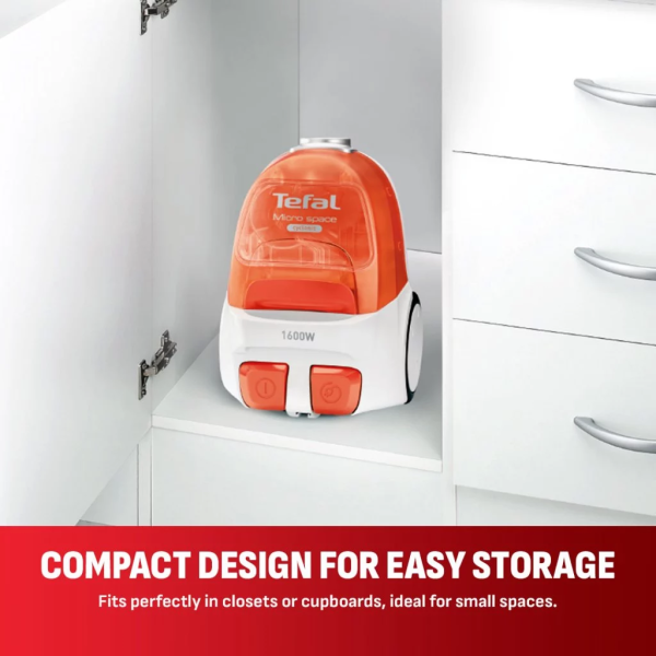TEFAL Micro Space Cyclonic Vacuum Cleaner Bagless Canister TW3233 | Powerful Ultra-Easy Use - Image 5