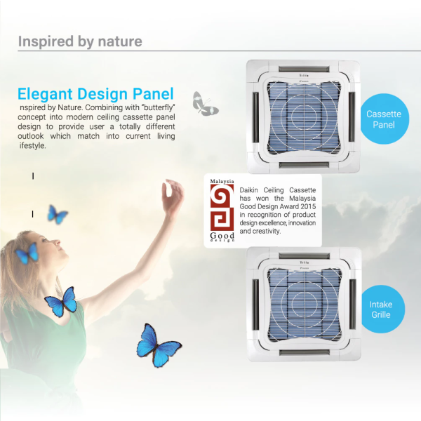 DAIKIN 2HP - 5HP FCFC Series Inverter Ceiling Cassette | Smart Control Advanced Cooling - Image 3