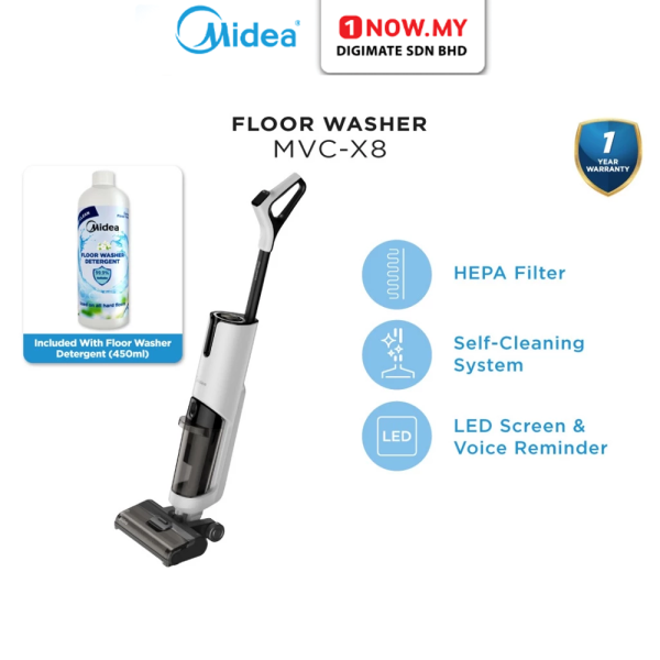 MIDEA Wet & Dry Vacuum Cleaner Cordless Hand Stick MVC-X8 | Self-Cleaning