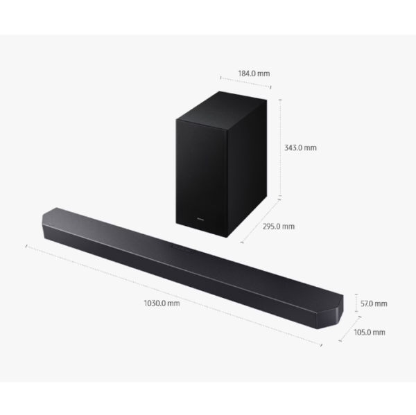 SAMSUNG 3.1.2ch Q-series Soundbar Subwoofer HW-Q600F - Image 2