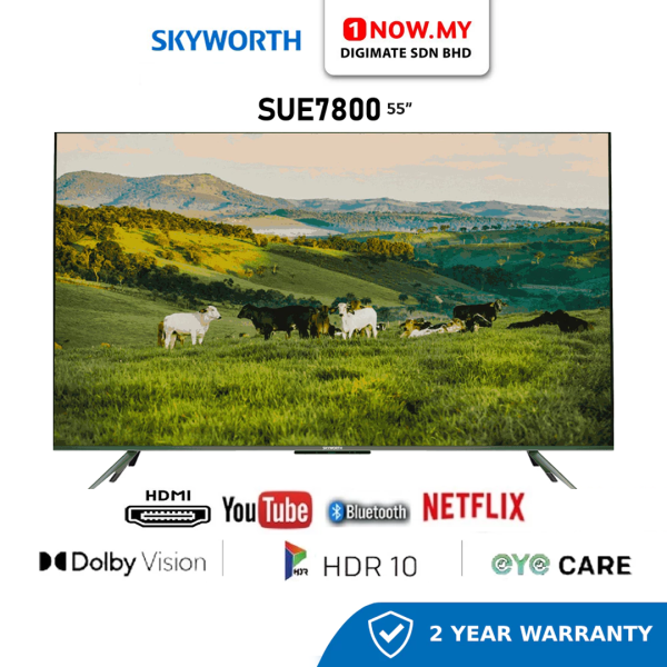 SKYWORTH 55" SUE7800 4K UHD Google TV 55SUE7800 | Eye Care