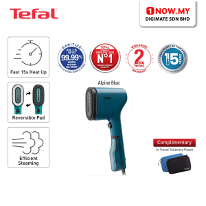 TEFAL Pure Pop Handheld Garment Steamer DT2020 (Alpine Blue) | Stylish On The Go
