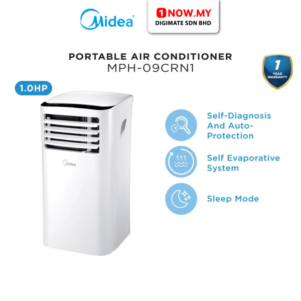MIDEA 1HP Portable Air Conditioner MPH-09CRN1
