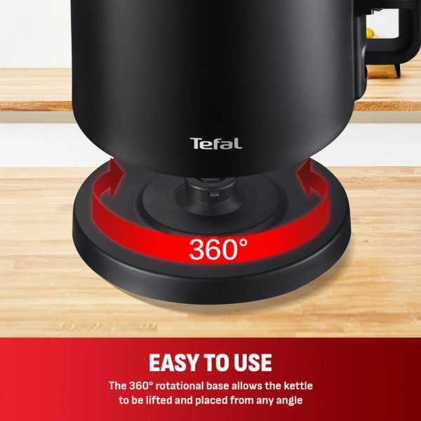 TEFAL 1.5L Thermo Protect Kettle Black KO1408Y2 | Safe Touch - Image 8