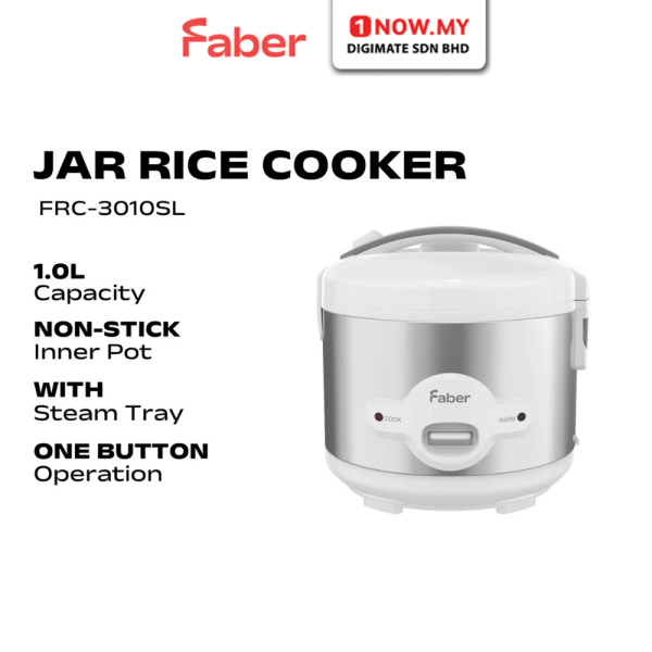FABER 1L Jar Rice Cooker FRC-3010SL | 3 Star Energy Efficient