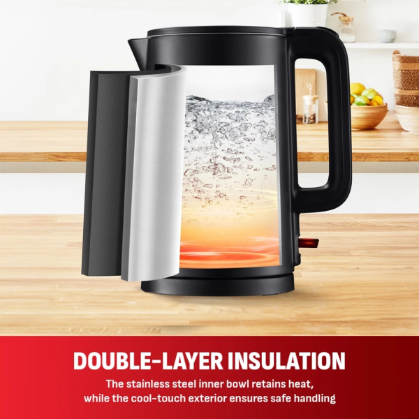 TEFAL 1.5L Thermo Protect Kettle Black KO1408Y2 | Safe Touch - Image 3