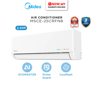 MIDEA 2.5HP Celest Inverter Wall Air-Conditioner MSCE-25CRFN8 | 4 Star Energy Efficient AC Cooling