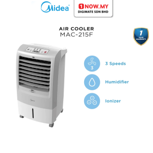 MIDEA 15L Air Cooler MAC-215F | Energy Efficient Ionizer Portable Cooling