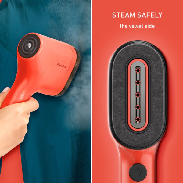 TEFAL Pure Pop Handheld Garment Steamer DT2022 (Coral Red) | Stylish On The Go - Image 5