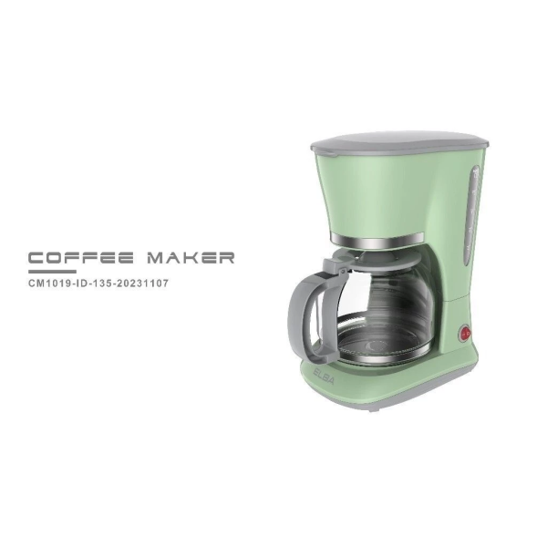 ELBA Coffee Maker FORESTA ECM-Q1580(GN) - Green (1.5 L / 12 cups) - Image 2