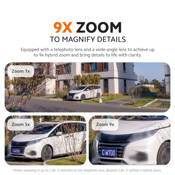 XIAOMI Outdoor Camera CCTV CW700S (BHR9634MY) | 4MP 2.5K UHD | 9x Dual-Lens Zoom | Human & Vehicle Detection | Wi-Fi 6 - Image 3