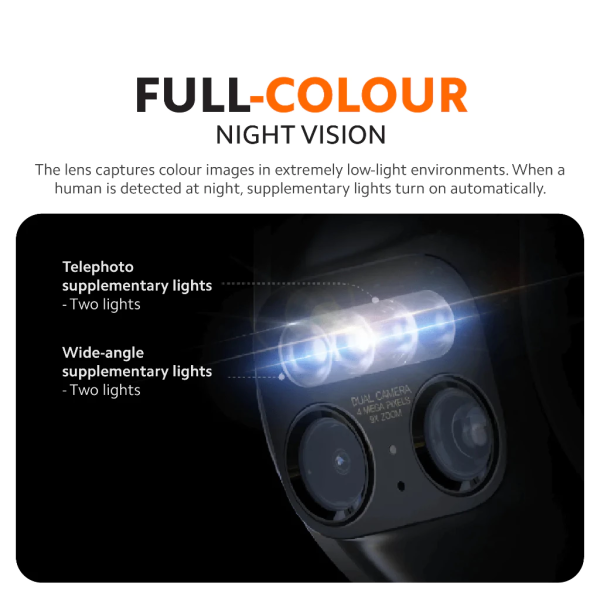 XIAOMI Outdoor Camera CCTV CW700S (BHR9634MY) | 4MP 2.5K UHD | 9x Dual-Lens Zoom | Human & Vehicle Detection | Wi-Fi 6 - Image 4