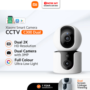 XIAOMI Smart Camera CCTV C300 Dual (BHR9635MY) | 2K 3MP HD Resolution | 360° Pan & Tilt | AI Detection | Two-way Call | Wi-Fi 6