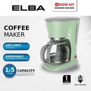 ELBA Coffee Maker FORESTA ECM-Q1580(GN) - Green (1.5 L / 12 cups)