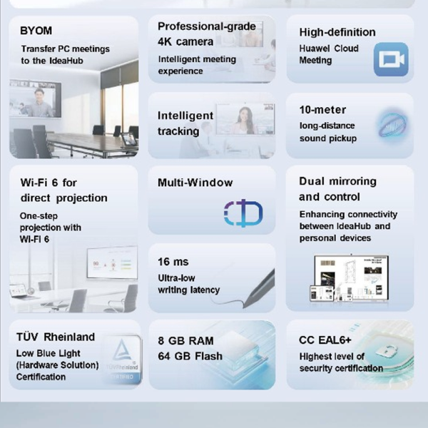 HUAWEI 65"/75"/86" IdeaHub B3 (Meeting Purpose) IHB3-65SA IHB3-75SA IHB3-86SA | Professional Touch Screen Business Display - Image 3