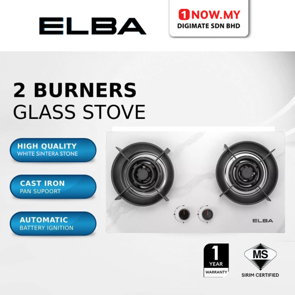 ELBA 2 Burners Built-in Gas Hob NATUROLIS EBH-S8542G(WH) | Ferno Boost