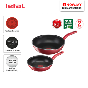 TEFAL So Chef 2 Pcs Set (Fypan 24cm & Deep Frypan 28cm) G135S2 (G135S295) | Induction Base