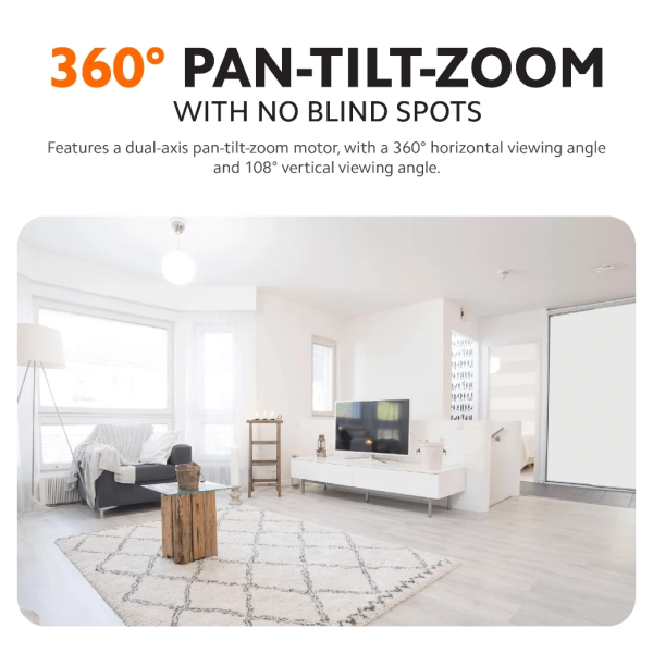 XIAOMI Smart Camera CCTV C300 (BHR6540GL) | 2K 1440P Resolution | 360° Vision | Two-way Call | AI Human Detection - Image 7