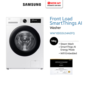 SAMSUNG 10kg Inverter Front-load Washer SmartThings AI Energy WW10DG5U34AEFQ