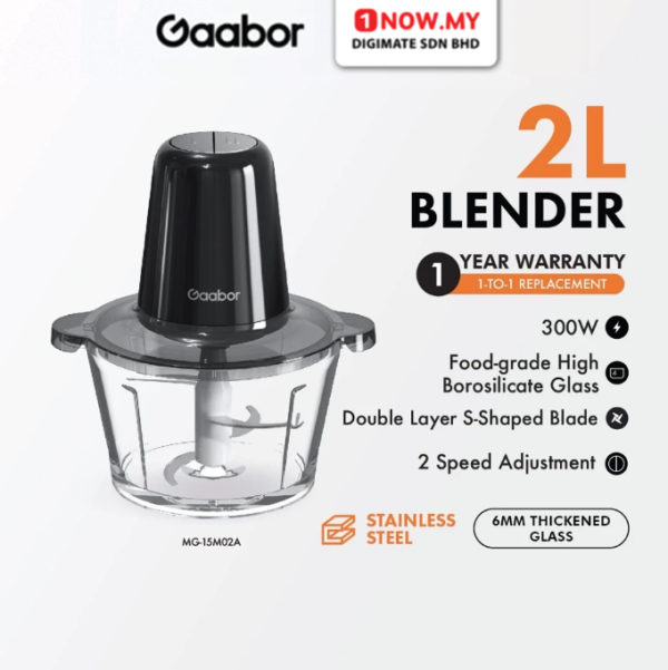 GAABOR 300W Food Processor Grinder MG-15M02A | Power Efficient Meat Chopper
