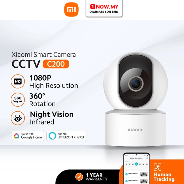 XIAOMI Smart Camera CCTV C200 (BHR6766GL) | 1080P Resolution | 360° Vision | Two-way Call | AI Human Detection