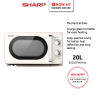 SHARP 20L Microwave Oven Peko R220EFWHMA (Cream White) | 3 Star Energy Efficient