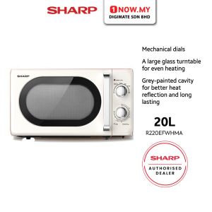 SHARP 20L Microwave Oven Peko R220EFWHMA (Cream White) | 3 Star Energy Efficient