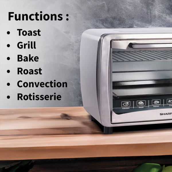 SHARP 35L Electric Oven EO-35ST-MA | Grill / Toast / Bake / Broil Function - Image 3